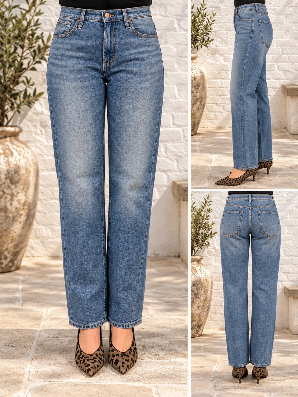 Zara Light Blue Straight Leg Women's Jeans